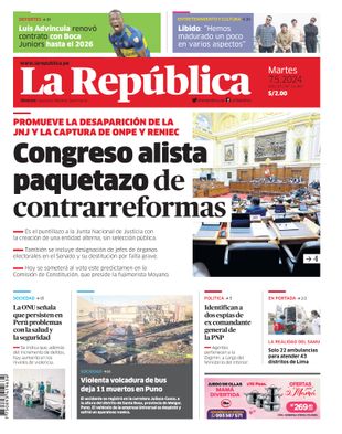 Edición Impresa - La Republica | Norte - Martes 07 de Mayo del 2024