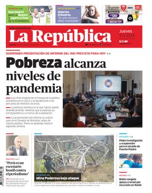 Edición Impresa - La Republica | Lima - Jueves 09 de Mayo del 2024