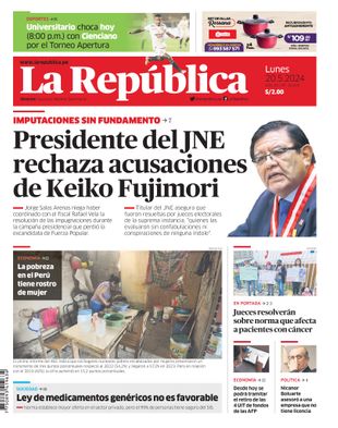 Edición Impresa - La Republica | Sur - Lunes 20 de Mayo del 2024