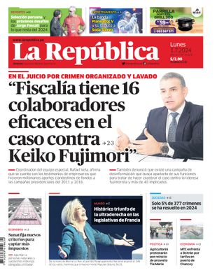 Edición Impresa - La Republica | Lima - Lunes 01 de Julio del 2024