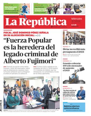 Edición Impresa - La Republica | Lima - Miercoles 03 de Julio del 2024