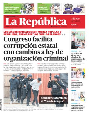 Edición Impresa - La Republica | Lima - Sabado 06 de Julio del 2024
