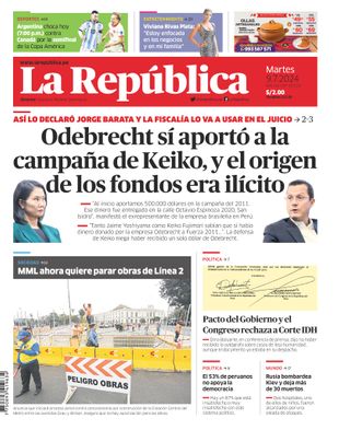 Edición Impresa - La Republica | Lima - Martes 09 de Julio del 2024