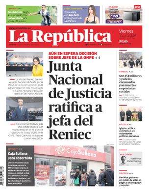 Edición Impresa - La Republica | Lima - Viernes 12 de Julio del 2024