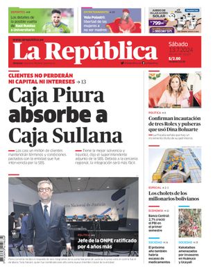Edición Impresa - La Republica | Lima - Sabado 13 de Julio del 2024