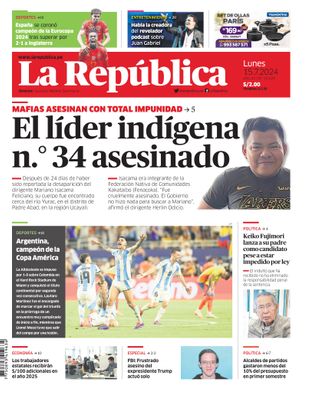 Edición Impresa - La Republica | Lima - Lunes 15 de Julio del 2024