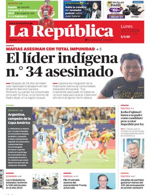 Edición Impresa - La Republica | Norte - Lunes 15 de Julio del 2024