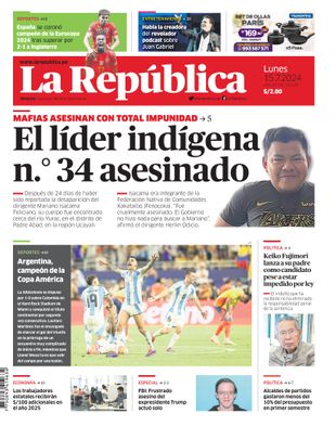 Edición Impresa - La Republica | Sur - Lunes 15 de Julio del 2024