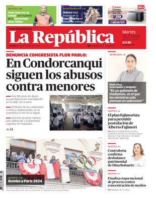 Edición Impresa - La Republica | Lima - Martes 16 de Julio del 2024