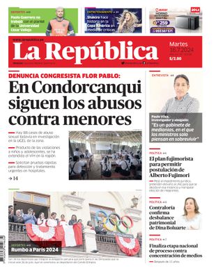 Edición Impresa - La Republica | Sur - Martes 16 de Julio del 2024