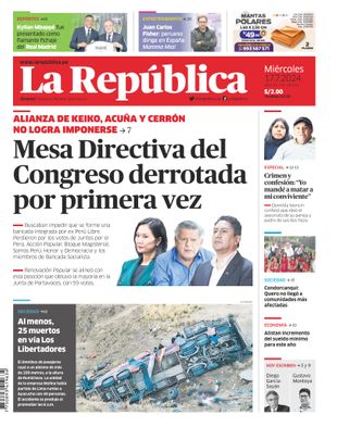 Edición Impresa - La Republica | Lima - Miercoles 17 de Julio del 2024