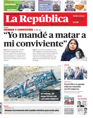 Edición Impresa - La Republica | Norte - Miercoles 17 de Julio del 2024