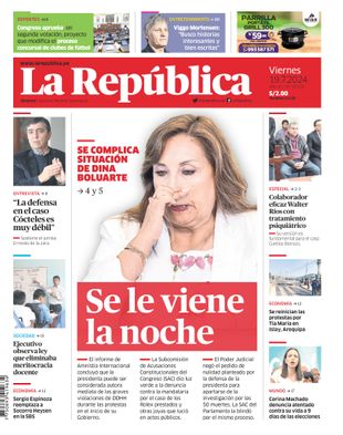 Edición Impresa - La Republica | Lima - Viernes 19 de Julio del 2024