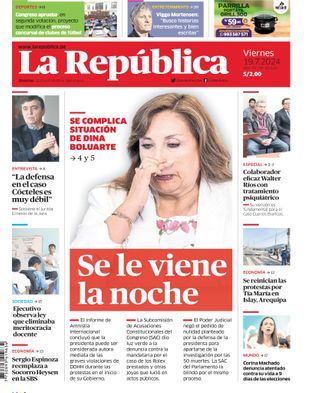 Edición Impresa - La Republica | Norte - Viernes 19 de Julio del 2024
