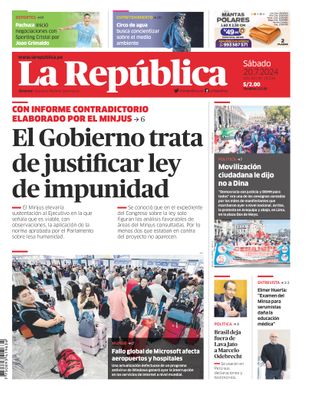 Edición Impresa - La Republica | Lima - Sabado 20 de Julio del 2024