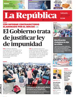 Edición Impresa - La Republica | Norte - Sabado 20 de Julio del 2024