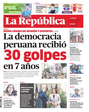 Edición Impresa - La Republica | Lima - Lunes 22 de Julio del 2024