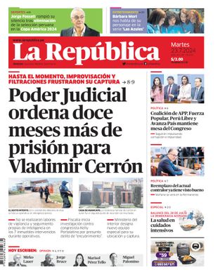 Edición Impresa - La Republica | Lima - Martes 23 de Julio del 2024