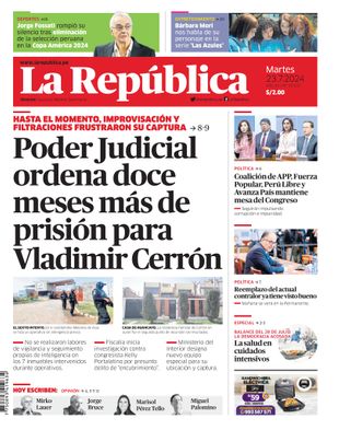 Edición Impresa - La Republica | Sur - Martes 23 de Julio del 2024