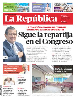 Edición Impresa - La Republica | Lima - Viernes 26 de Julio del 2024