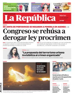 Edición Impresa - La Republica | Lima - Martes 01 de Octubre del 2024