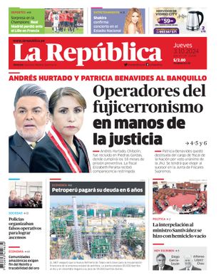 Edición Impresa - La Republica | Lima - Jueves 03 de Octubre del 2024