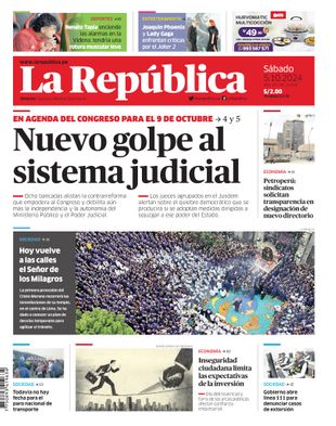 Edición Impresa - La Republica | Lima - Sabado 05 de Octubre del 2024