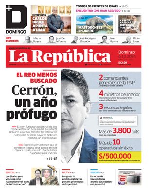 Edición Impresa - La Republica | Lima - Domingo 06 de Octubre del 2024