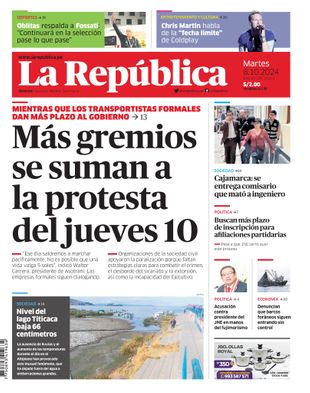 Edición Impresa - La Republica | Lima - Martes 08 de Octubre del 2024