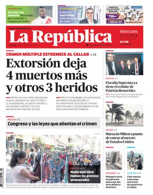 Edición Impresa - La Republica | Lima - Miercoles 09 de Octubre del 2024