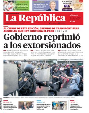 Edición Impresa - La Republica | Norte - Viernes 11 de Octubre del 2024