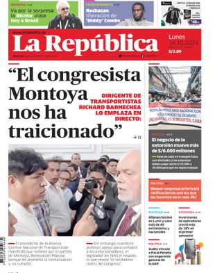 Edición Impresa - La Republica | Norte - Lunes 14 de Octubre del 2024