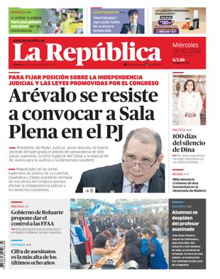 Edición Impresa - La Republica | Lima - Miercoles 16 de Octubre del 2024