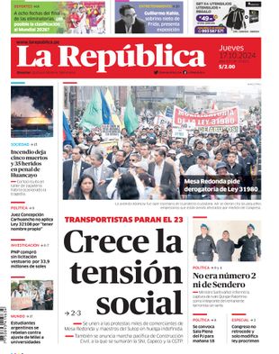 Edición Impresa - La Republica | Norte - Jueves 17 de Octubre del 2024