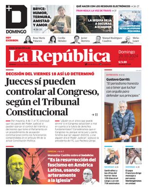 Edición Impresa - La Republica | Lima - Domingo 20 de Octubre del 2024