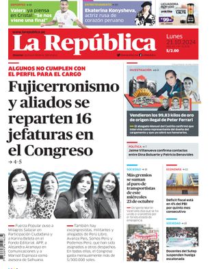 Edición Impresa - La Republica | Norte - Lunes 21 de Octubre del 2024