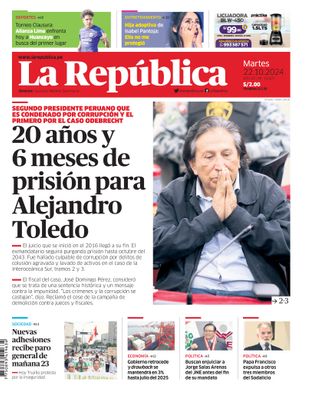 Edición Impresa - La Republica | Lima - Martes 22 de Octubre del 2024