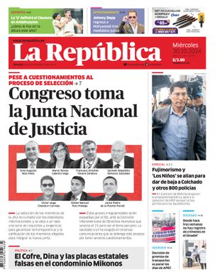 Edición Impresa - La Republica | Lima - Miercoles 30 de Octubre del 2024