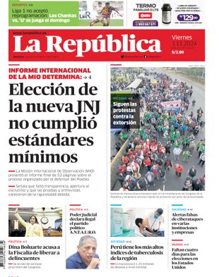 Edición Impresa - La Republica | Norte - Viernes 01 de Noviembre del 2024