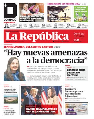 Edición Impresa - La Republica | Lima - Domingo 03 de Noviembre del 2024