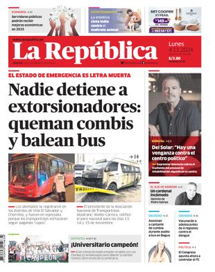 Edición Impresa - La Republica | Lima - Lunes 04 de Noviembre del 2024