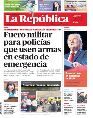 Edición Impresa - La Republica | Norte - Jueves 07 de Noviembre del 2024