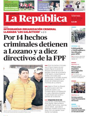 Edición Impresa - La Republica | Norte - Viernes 08 de Noviembre del 2024