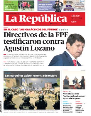 Edición Impresa - La Republica | Norte - Sabado 09 de Noviembre del 2024