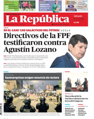 Edición Impresa - La Republica | Sur - Sabado 09 de Noviembre del 2024