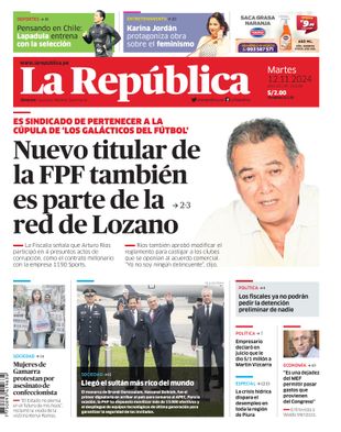 Edición Impresa - La Republica | Lima - Martes 12 de Noviembre del 2024