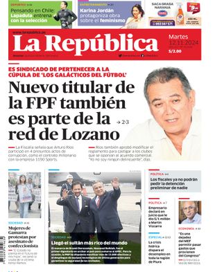 Edición Impresa - La Republica | Norte - Martes 12 de Noviembre del 2024