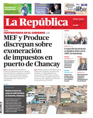 Edición Impresa - La Republica | Lima - Miercoles 13 de Noviembre del 2024