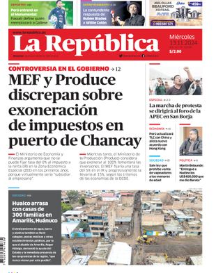 Edición Impresa - La Republica | Norte - Miercoles 13 de Noviembre del 2024