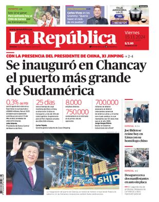 Edición Impresa - La Republica | Norte - Viernes 15 de Noviembre del 2024